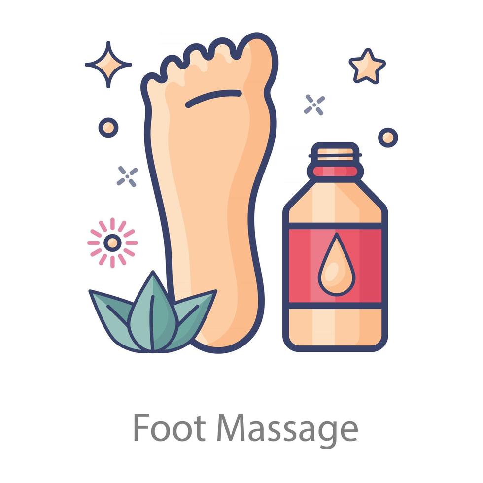 massage relaxant des pieds vecteur