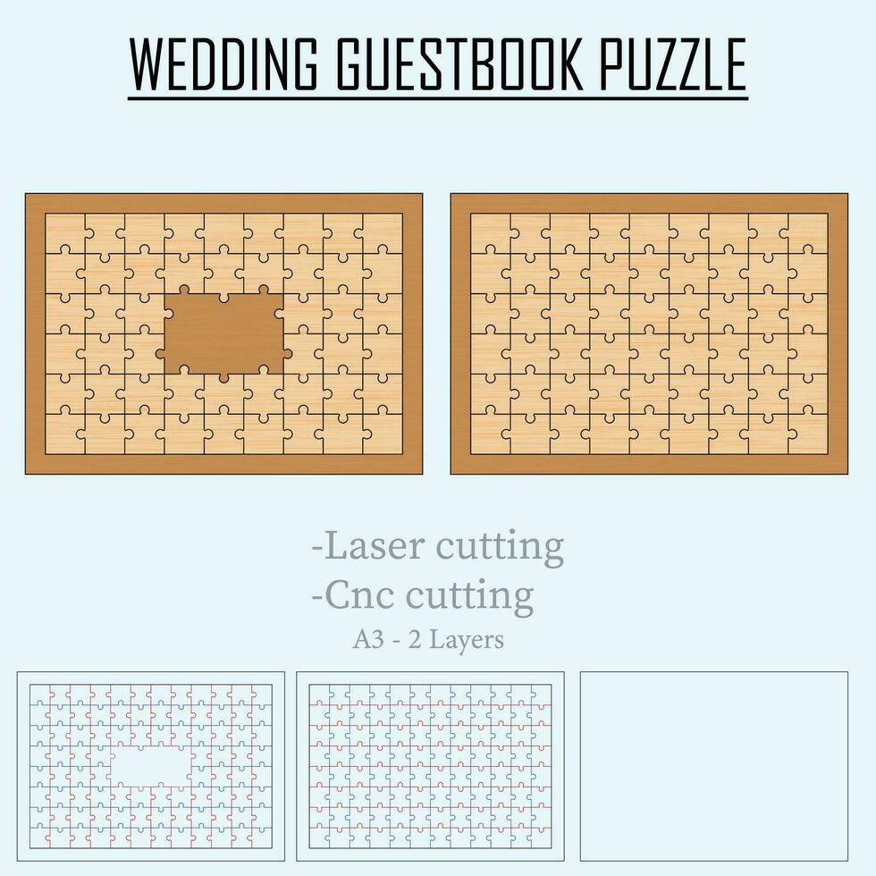 mariage livre d'or puzzle vecteur