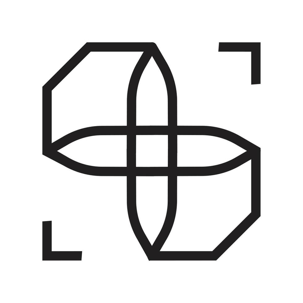 abstrait carré symbole vecteur icône conception. plat géométrique icône.