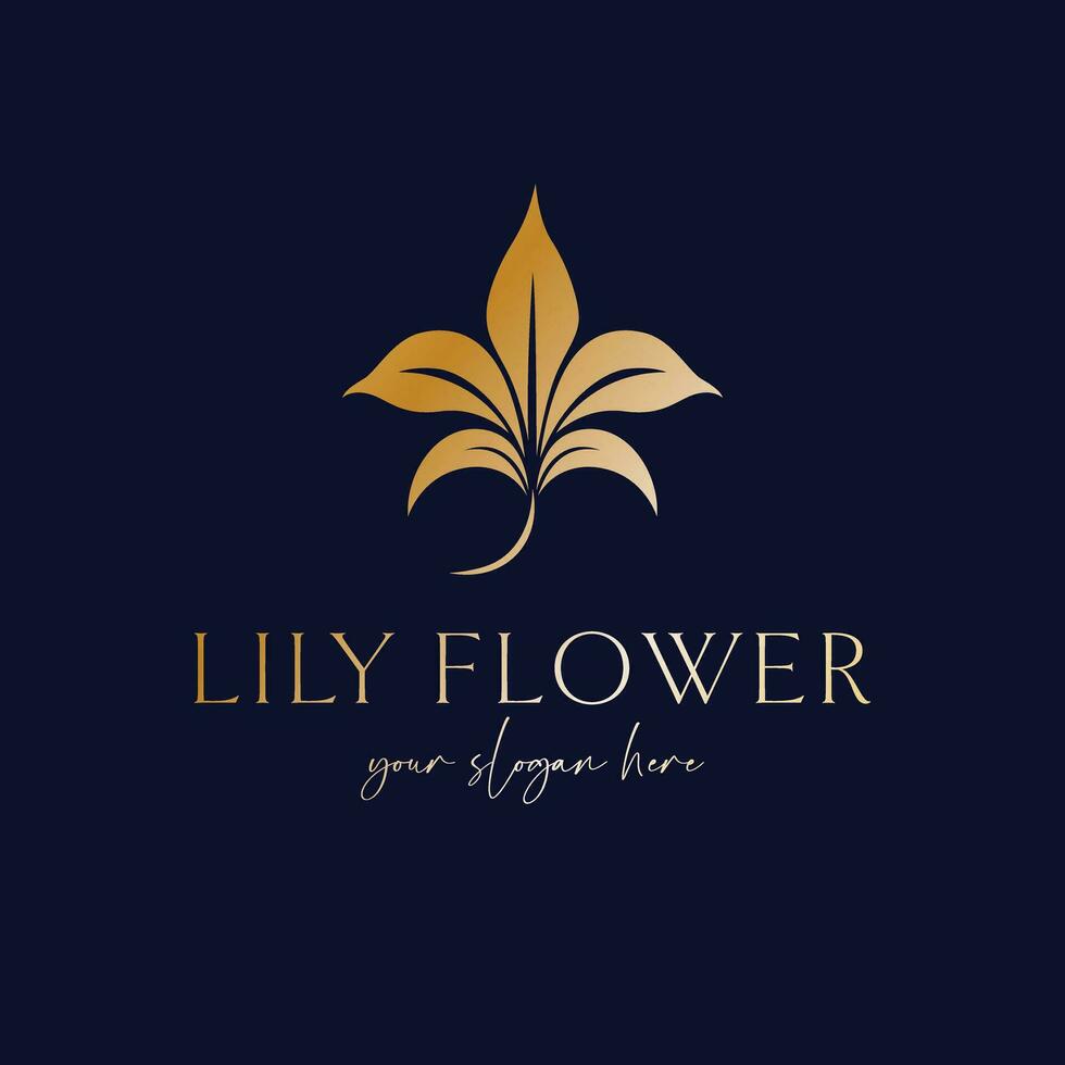 lis fleur vecteur logo conception. abstrait floral logotype. beauté industrie logo modèle.