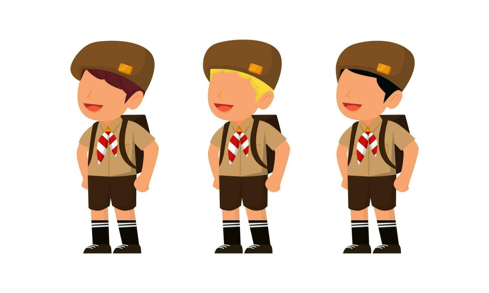 vecteur illustration de une scout école garçon ou fille