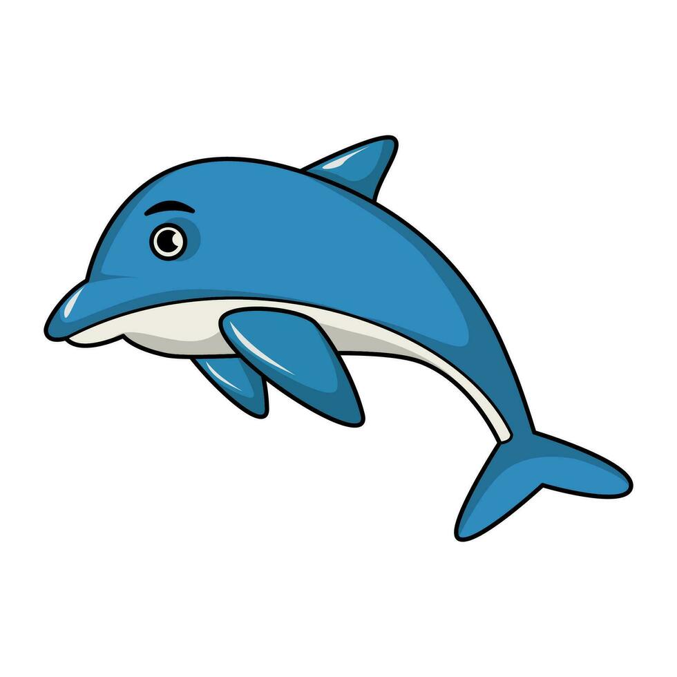 dauphin dessin animé, animal illustration vecteur