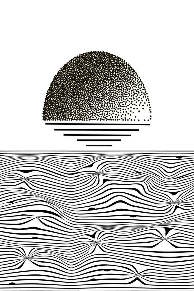 cercle à pois demi-teinte abstrait concept vecteur