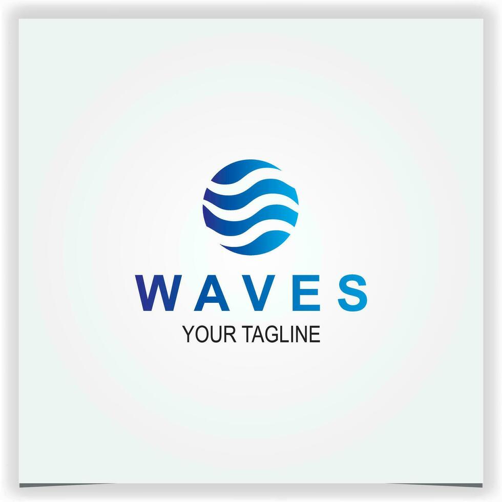 l'eau vague logo icône conception vecteur illustration abstrait bleu vagues graphique élément logo prime élégant modèle vecteur eps dix