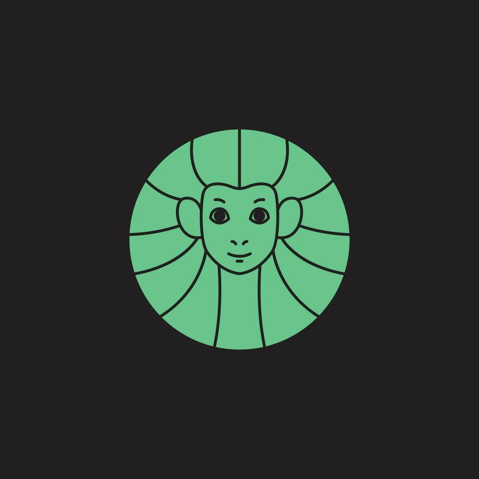 souriant déesse logo, avec moderne et Facile et élégant vecteur