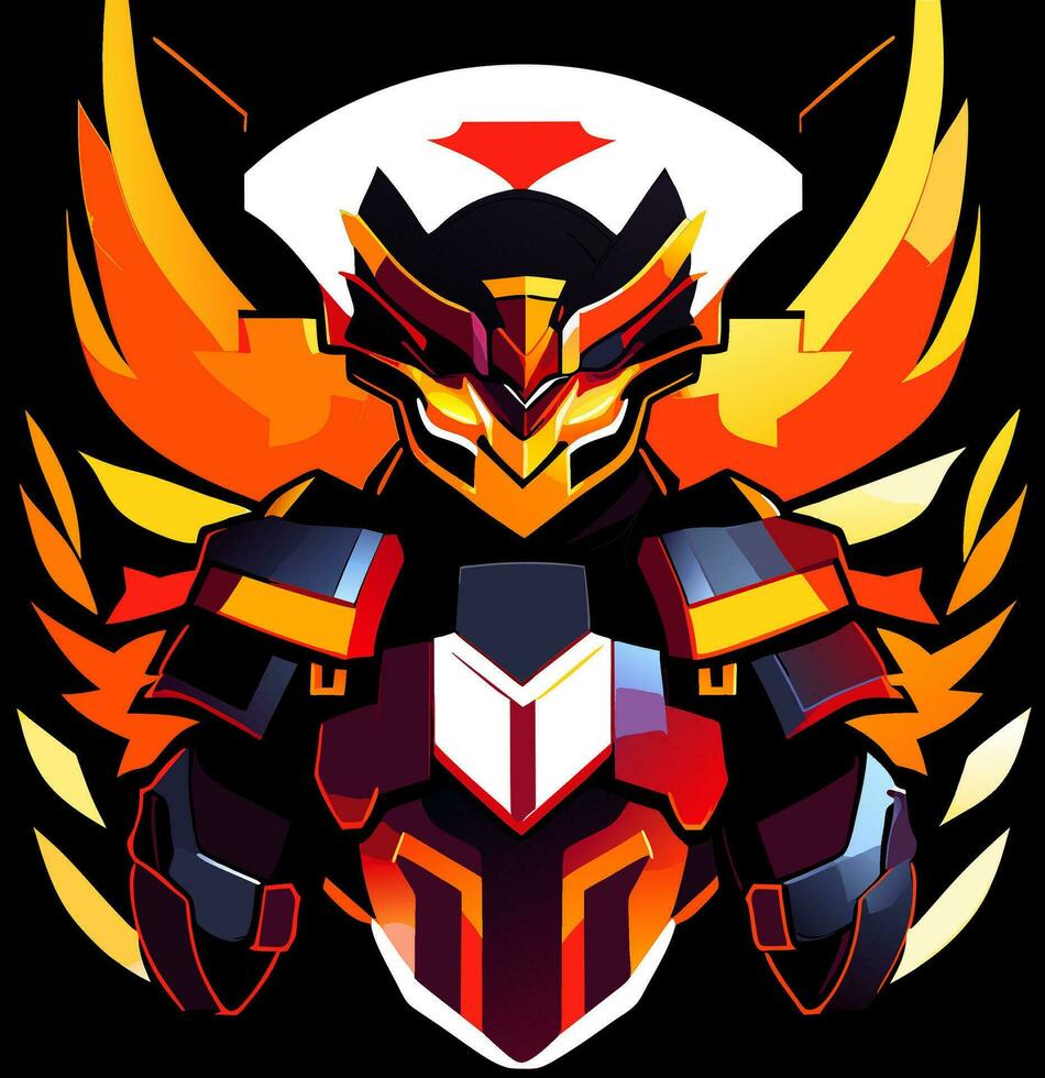 garuda robot dessin animé vecteur