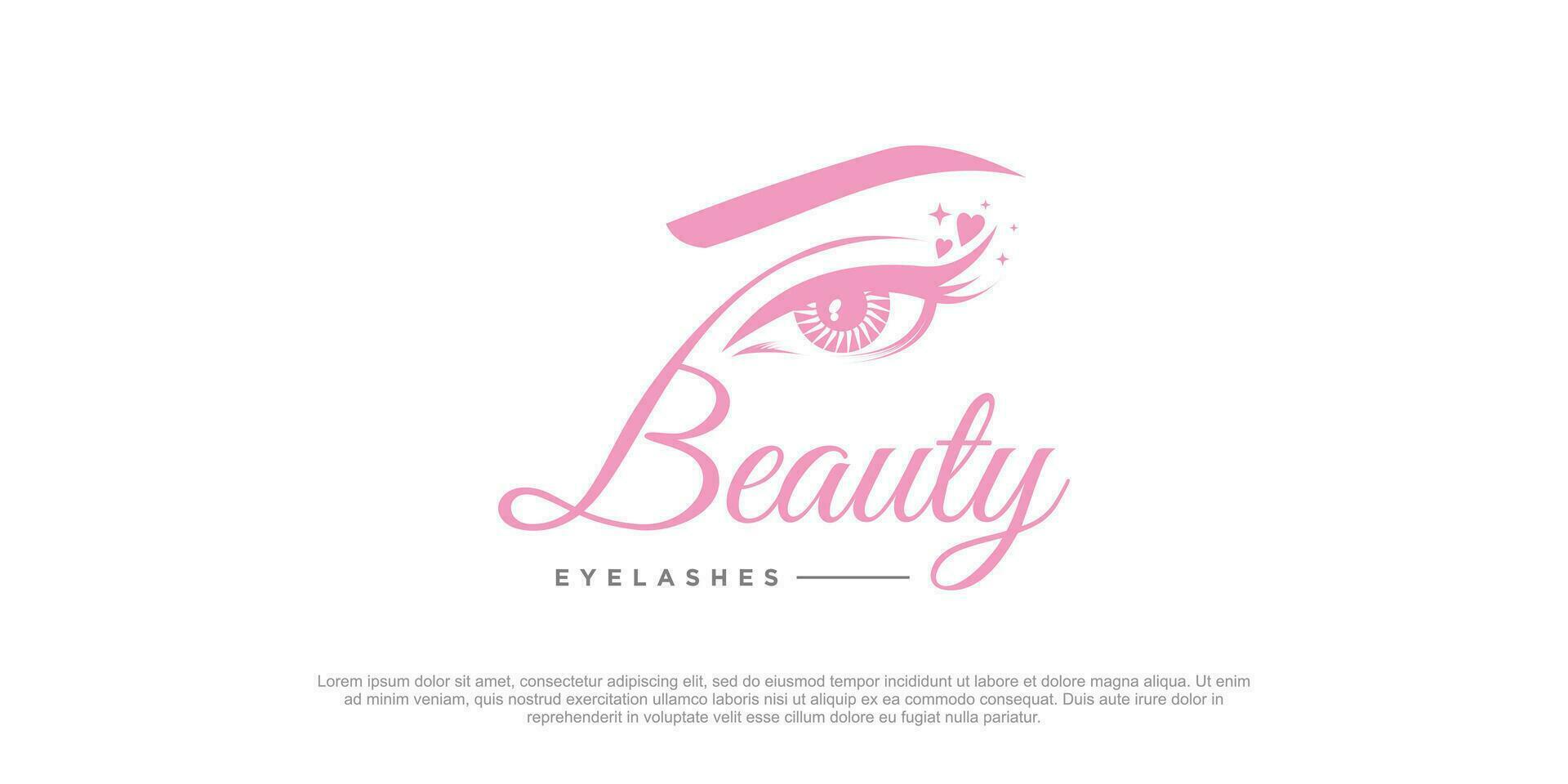 cils beauté logo vecteur concept conception pour mode