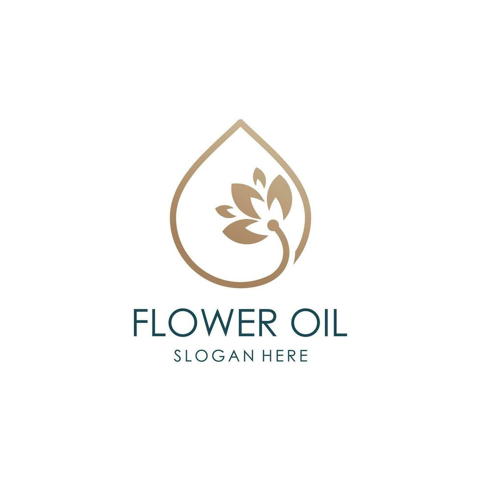 beauté logo conception collection avec Créatif fleur et pétrole concept vecteur