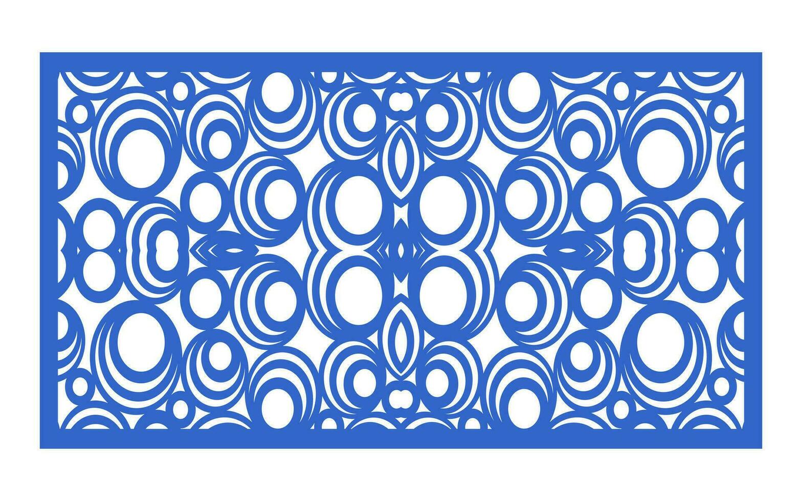 décoratif bleu motifs, islamique, floral et géométrique modèle pour cnc laser Coupe vecteur