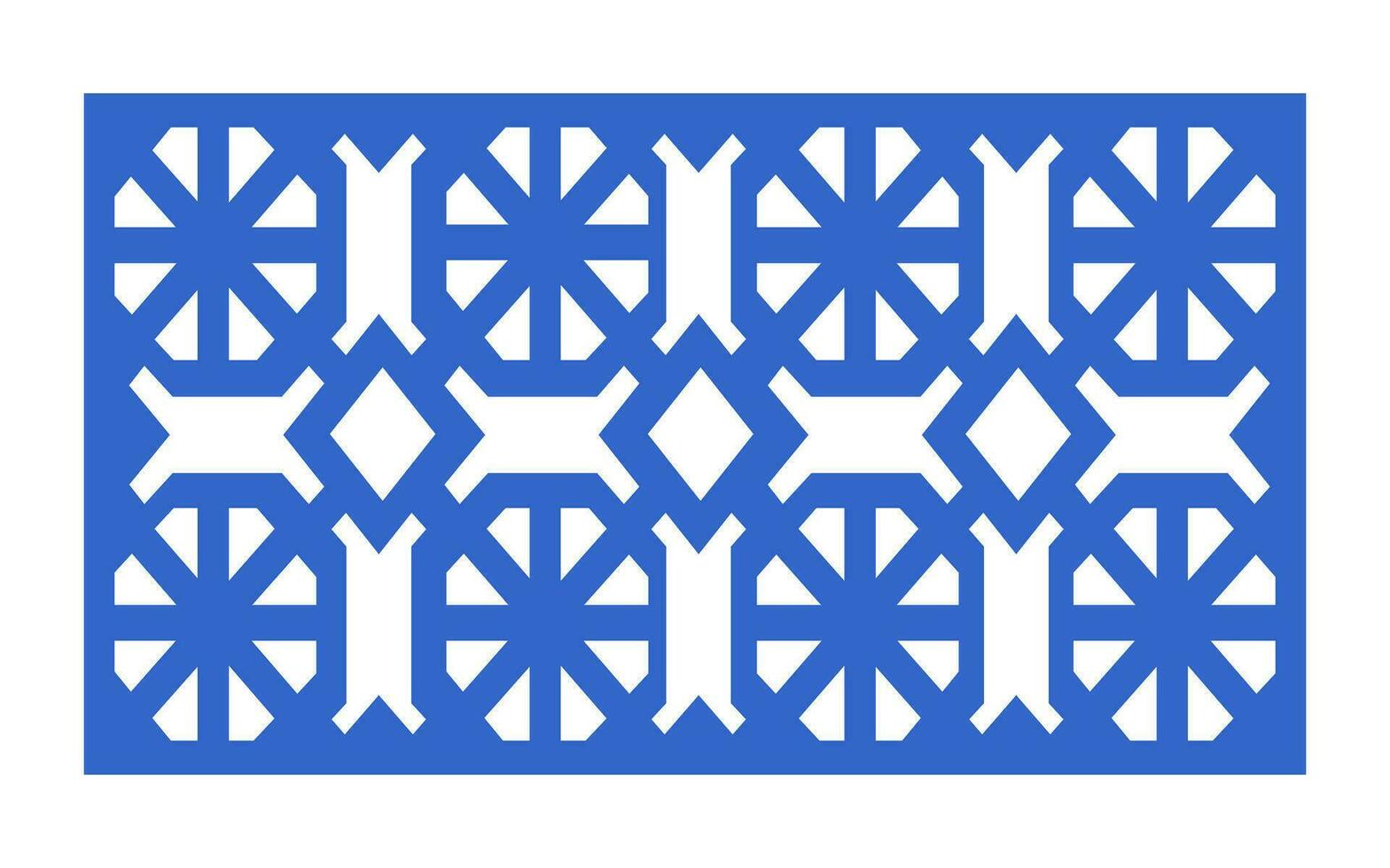 décoratif bleu motifs, islamique, floral et géométrique modèle pour cnc laser Coupe vecteur