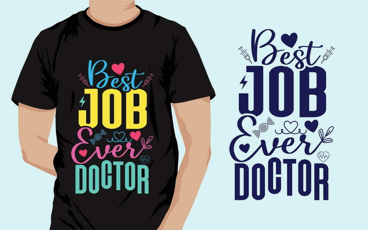 meilleur emploi déjà médecin vecteur T-shirt conception