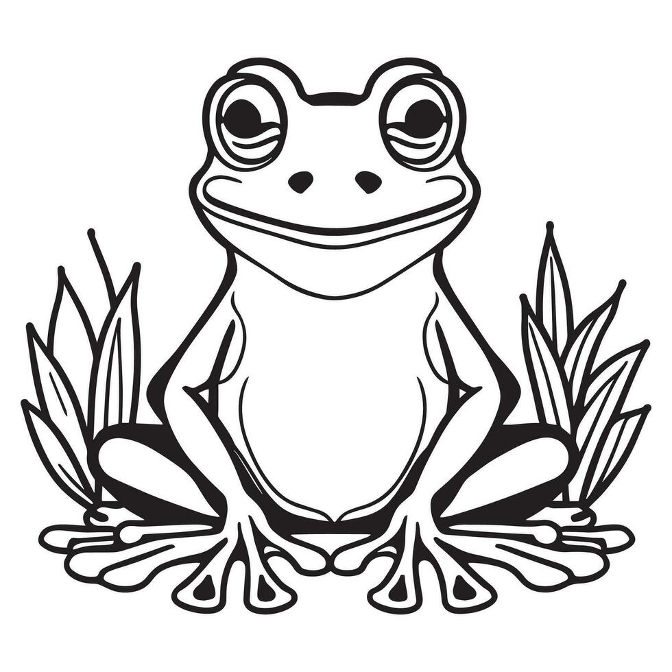 grenouille vecteur silhouette illustration