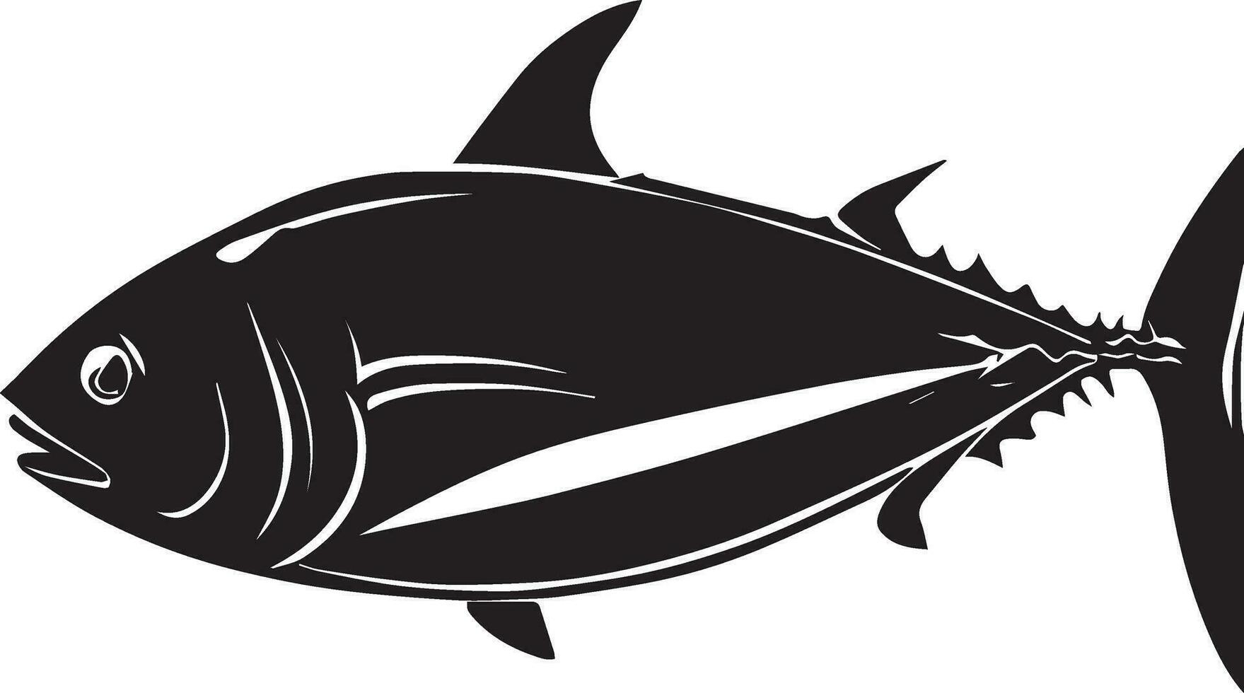 thon poisson vecteur silhouette illustration
