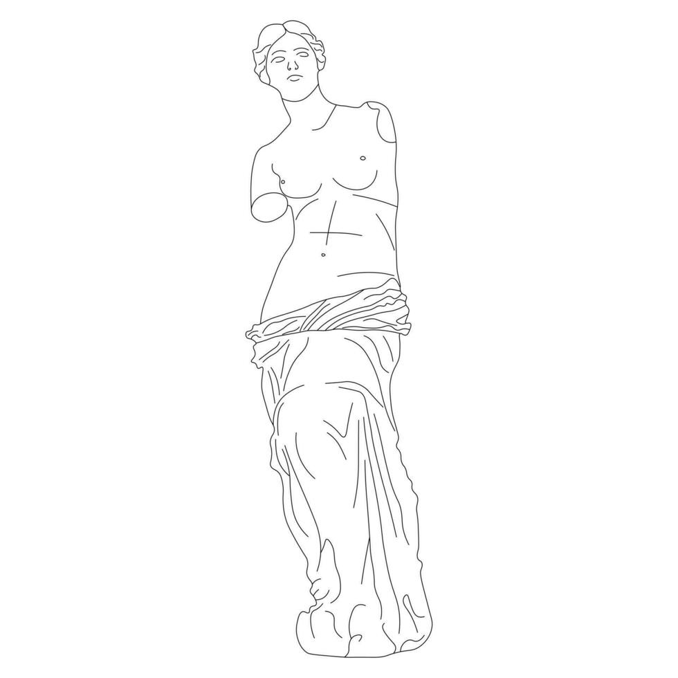 grec antique statue de une femme. vecteur illustration