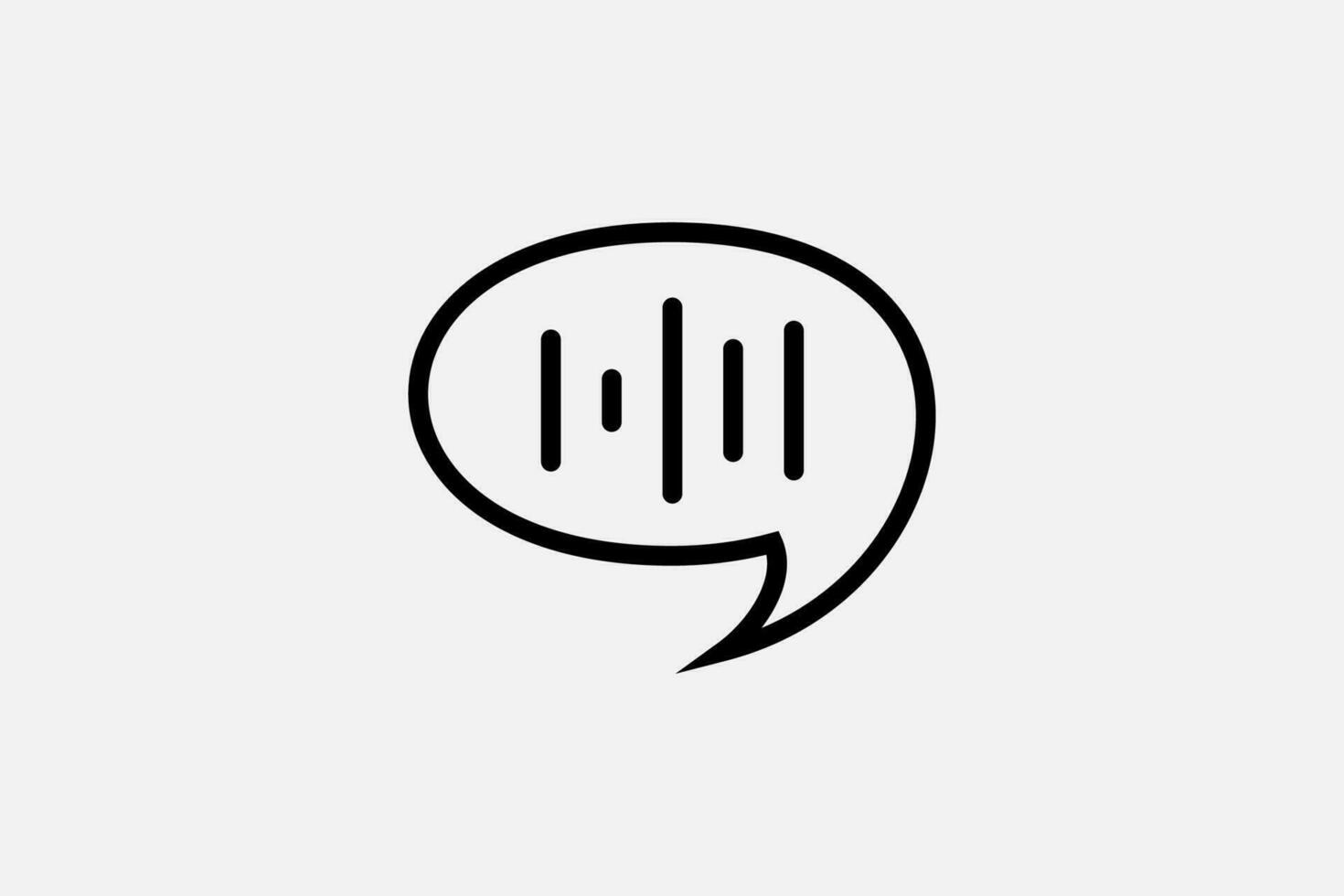 voix message bulle icône logo modèle vecteur