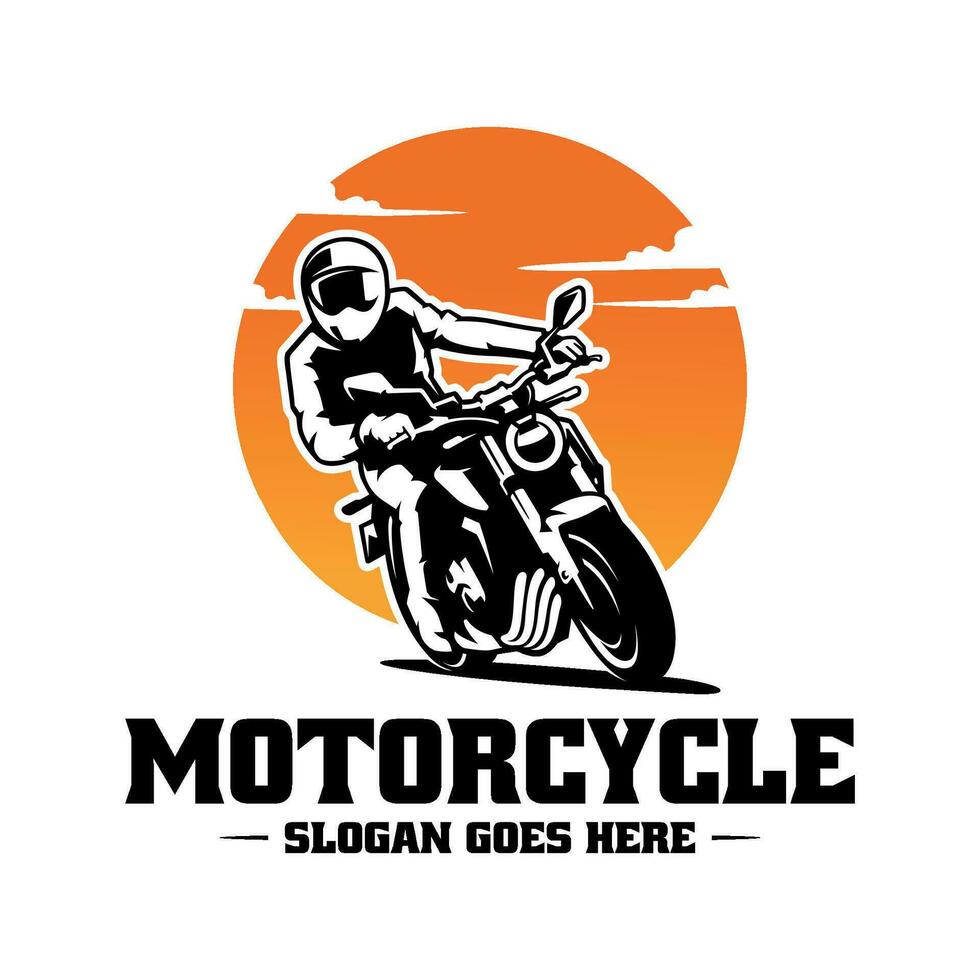 motard équitation moto illustration logo vecteur