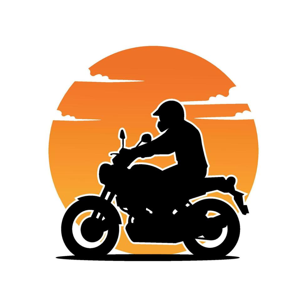 motard équitation aventure moto illustration vecteur
