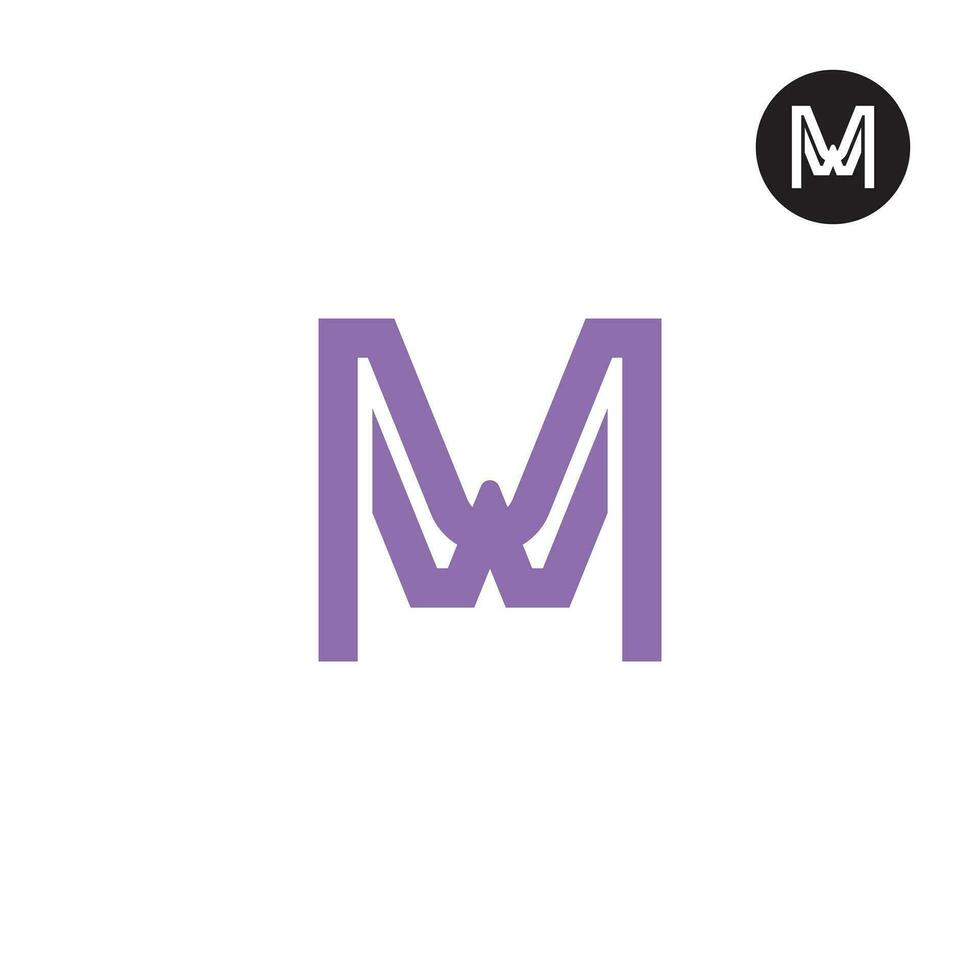 lettre mw monogramme logo conception vecteur