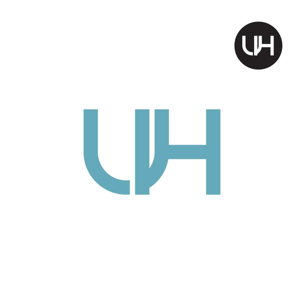 lettre euh monogramme logo conception vecteur
