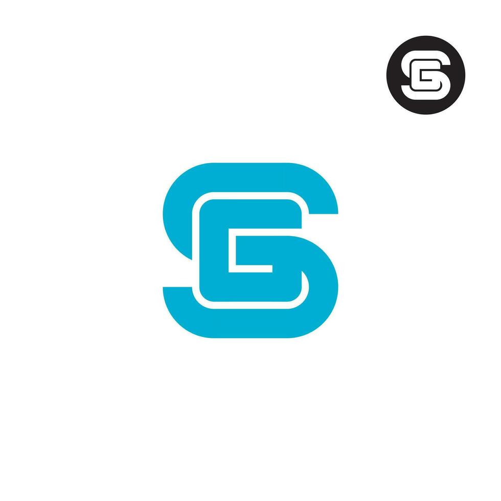 lettre sg monogramme logo conception vecteur