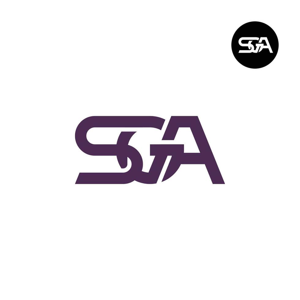 lettre sga monogramme logo conception vecteur