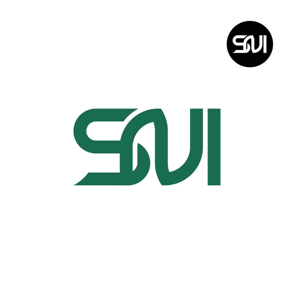 lettre sni monogramme logo conception vecteur