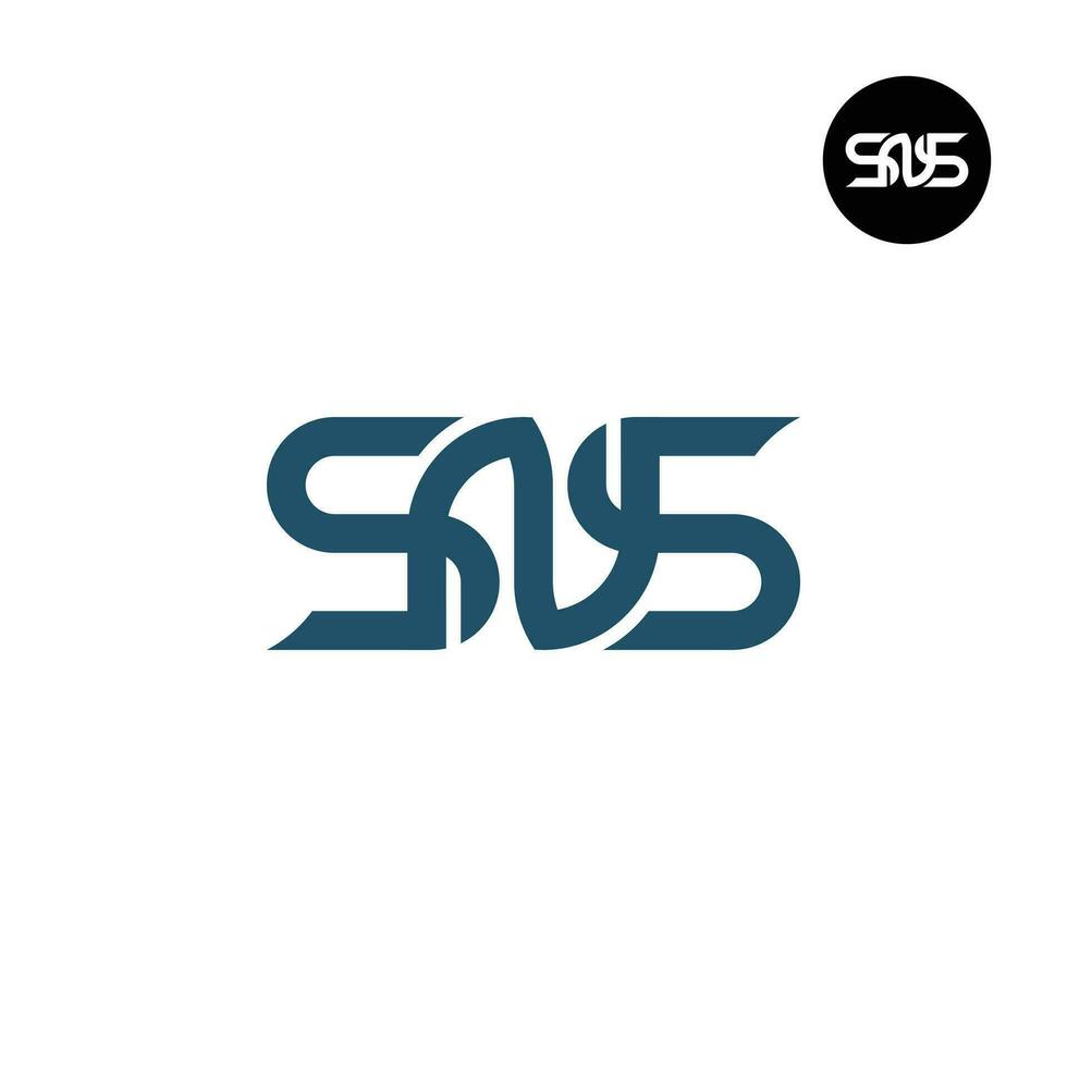 lettre sns monogramme logo conception vecteur