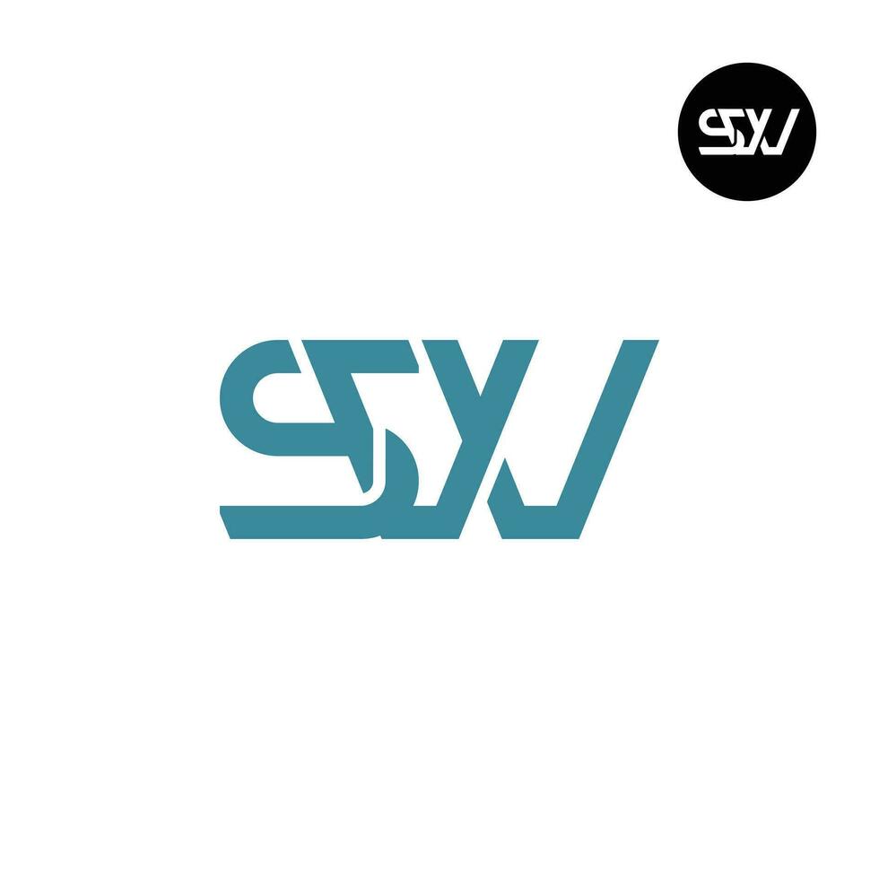 lettre svv monogramme logo conception vecteur
