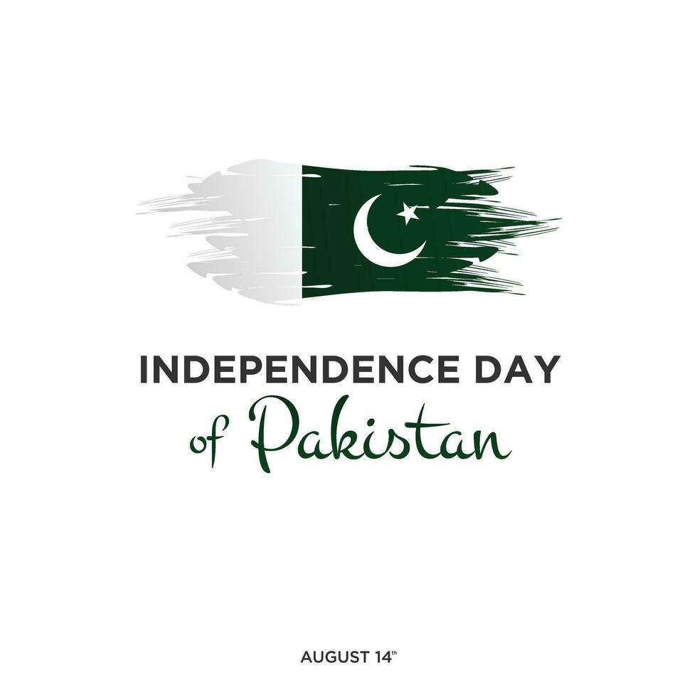 indépendance journée de Pakistan vecteur modèle 14e août