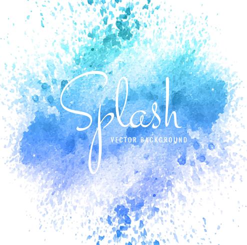 aquarelle peinture abstraite splash bleu vecteur