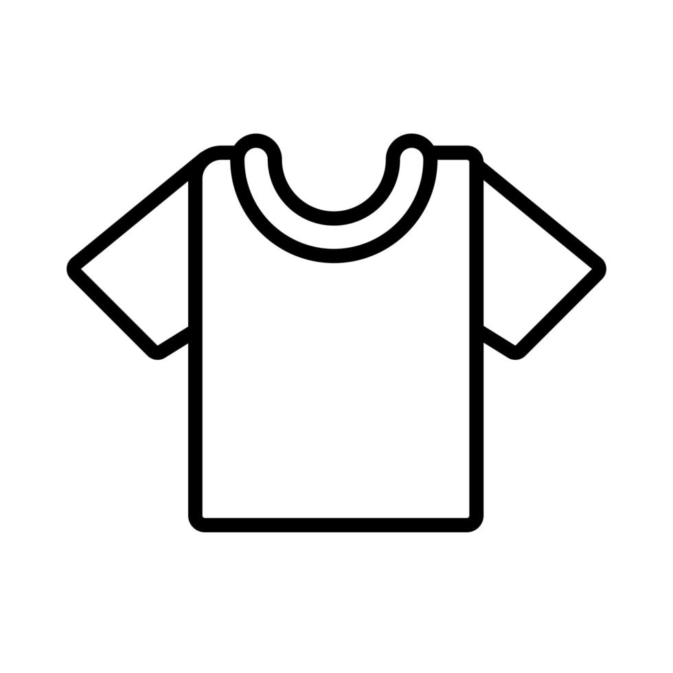 icône de style de ligne de vêtements de chemise vecteur