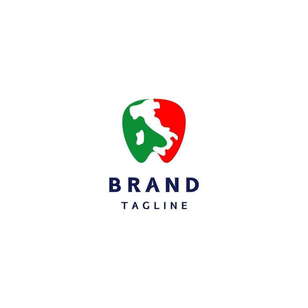 carte de Italie dans une les dents icône logo conception. les dents icône avec carte de Italie à l'intérieur logo conception. vecteur