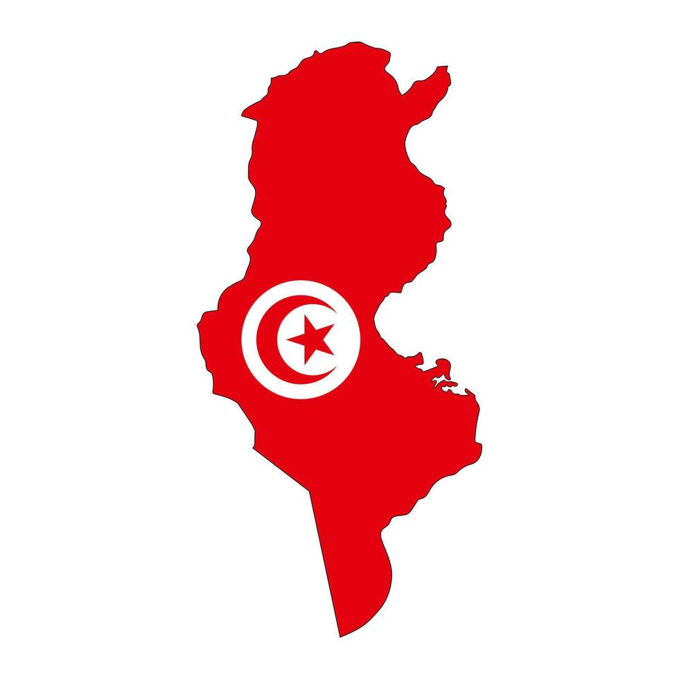 drapeau tunisien illustration simple pour le jour de l'indépendance ou les élections vecteur