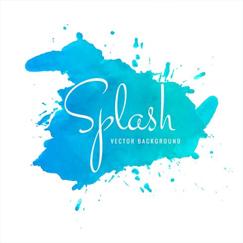 Abstrait bleu aquarelle splash vecteur