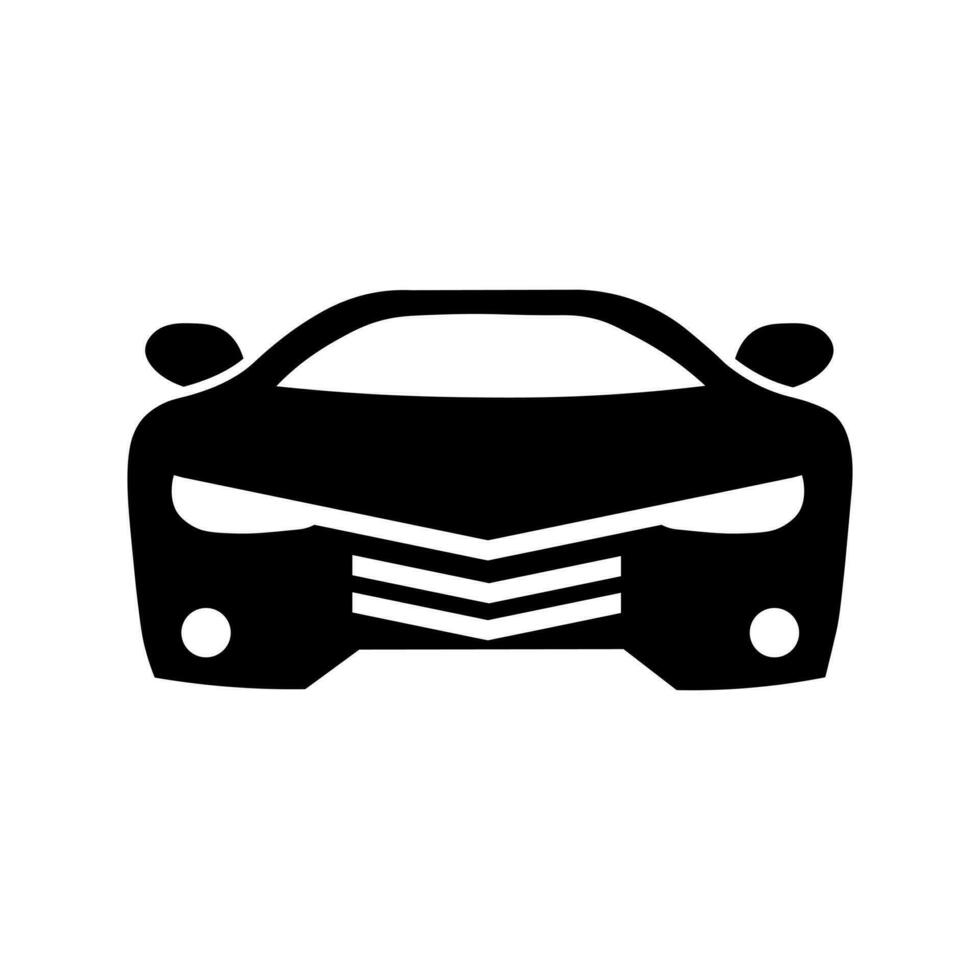icône de voiture en icône de trafic simple style plat vecteur
