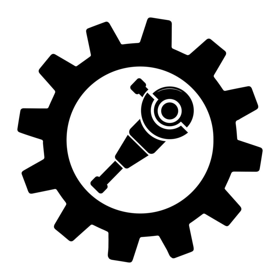 Facile illustration de électrique angle broyeur dans équipement icône vecteur