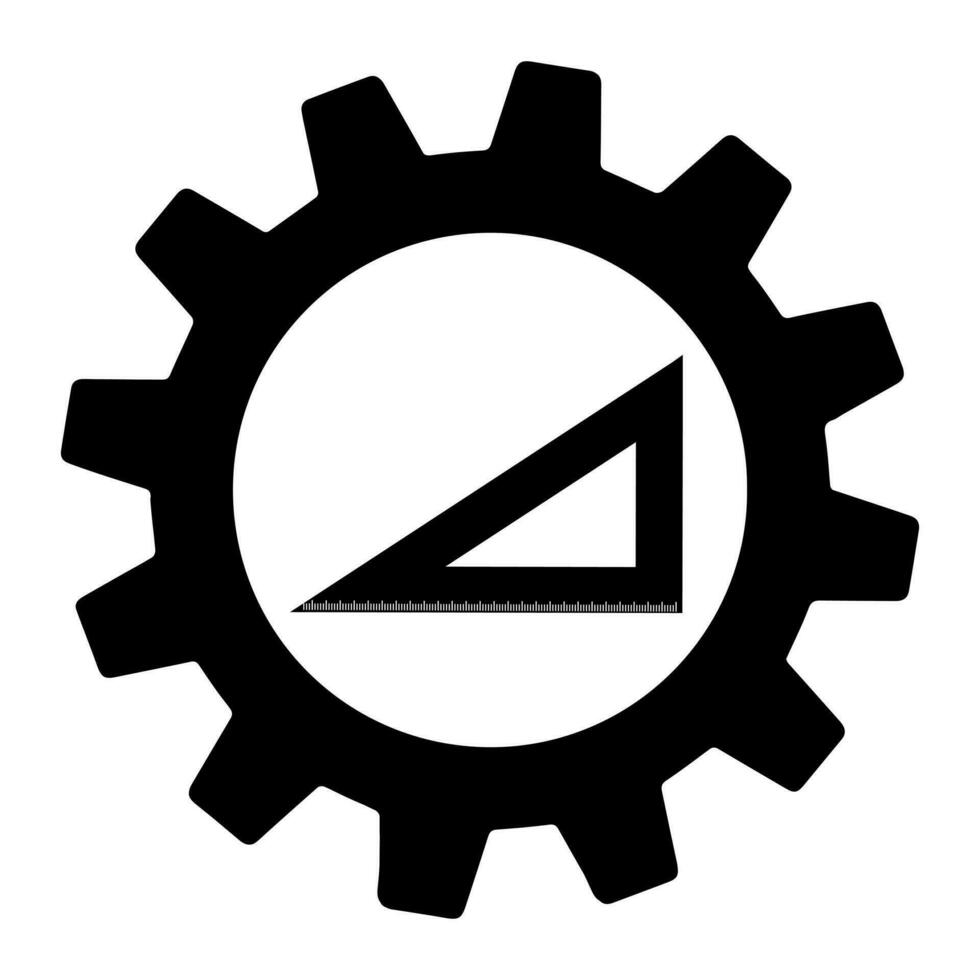 Facile règle outil dans équipement plat icône illustration vecteur