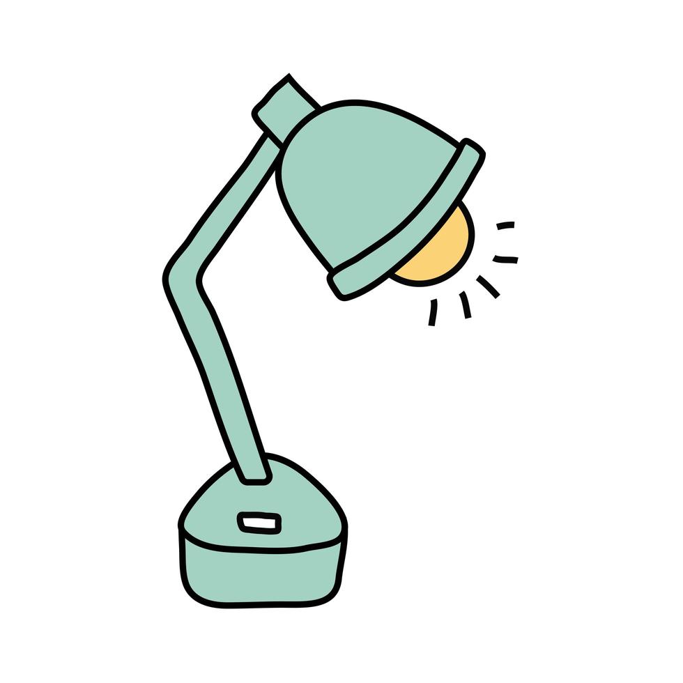 lampe de bureau approvisionnement icône de style de forme libre vecteur