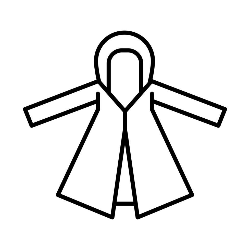 icône de style de ligne trench-coat vecteur