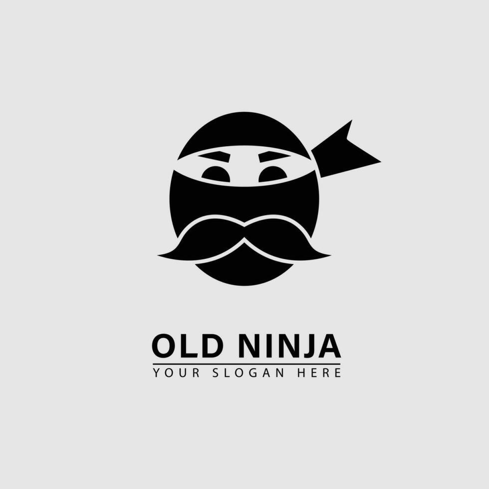 vecteur moderne vieux ninja logo icône.