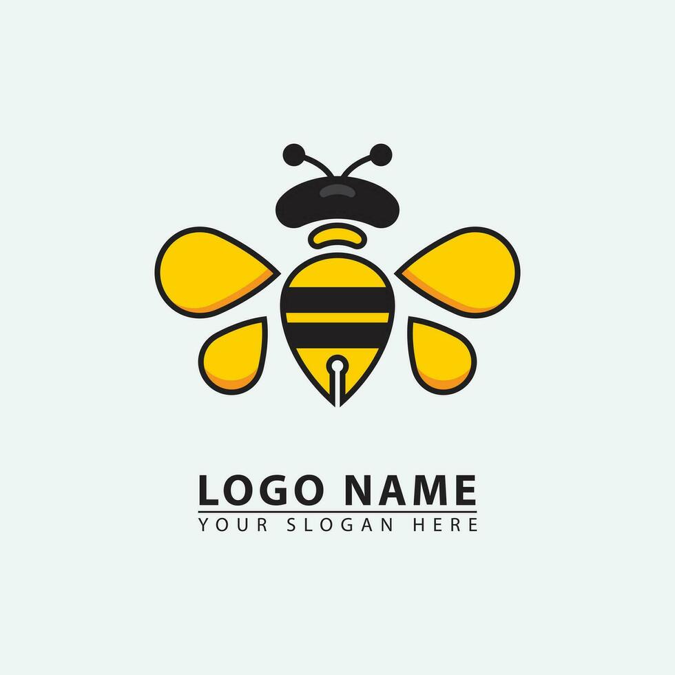 moderne mon chéri abeille affaires industrie logo icône. vecteur