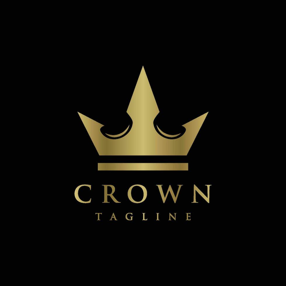 ancien d'or Royal couronne logo modèle conception avec élégant et luxe géométrique Créatif idée.logo pour entreprise, beauté et salon. vecteur
