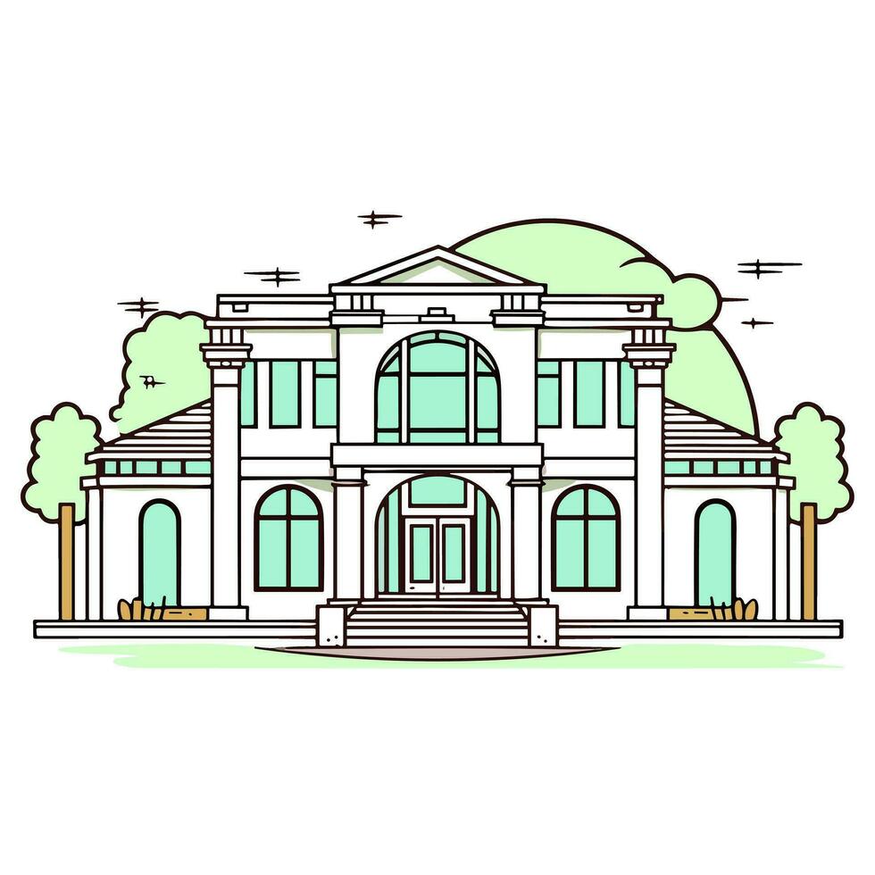 le luxe de Accueil un image de un élégant et sophistiqué villa logo vecteur