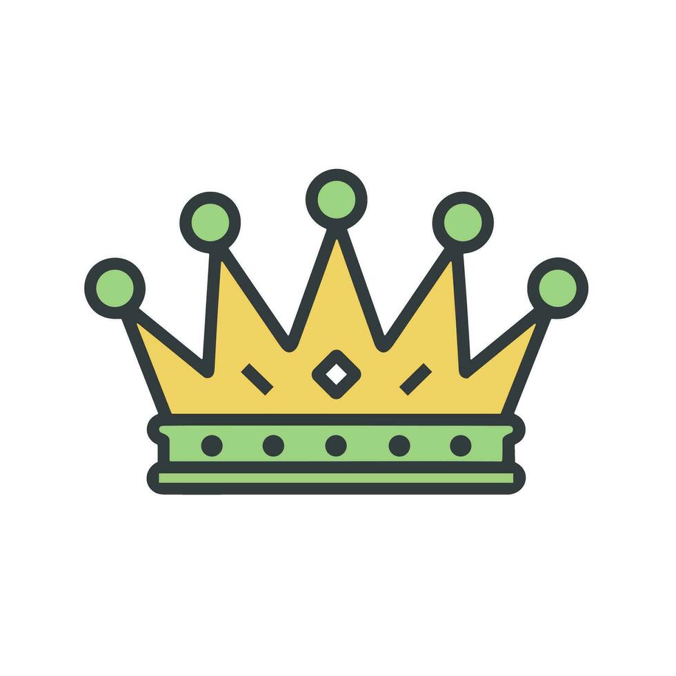 une symbole de Puissance un image de une majestueux et royal couronne logo vecteur