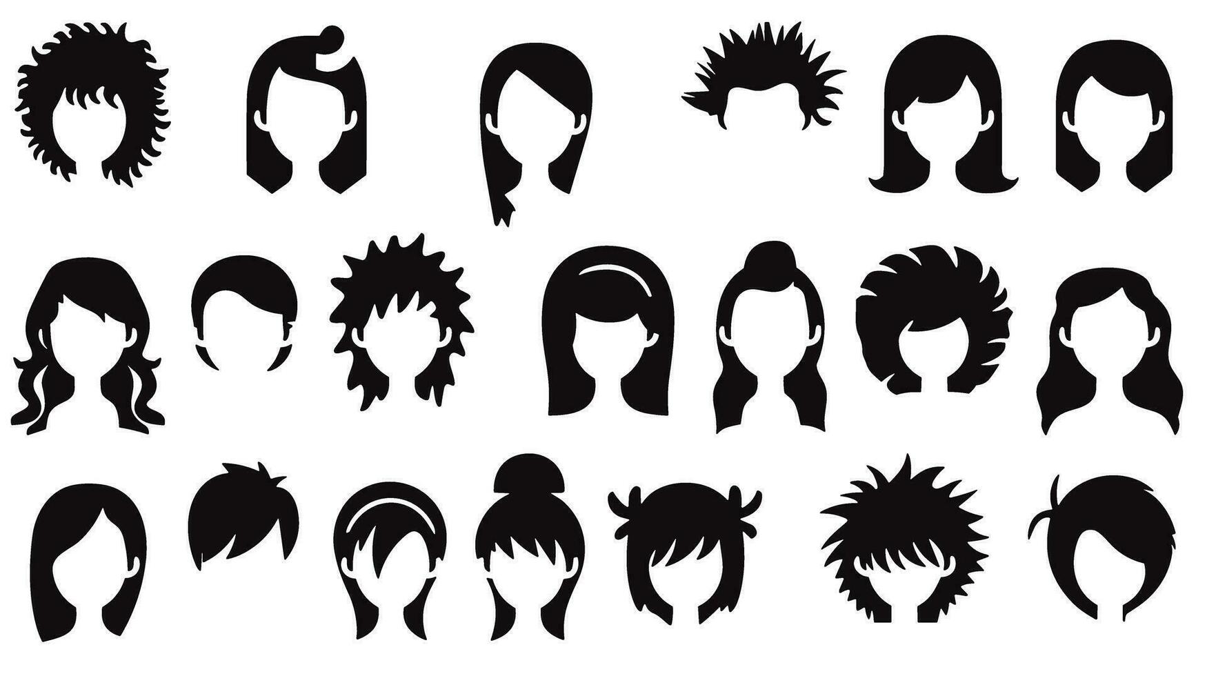 charme redéfini dévoilement le frappant cheveux icône logo pour votre élégant marque vecteur