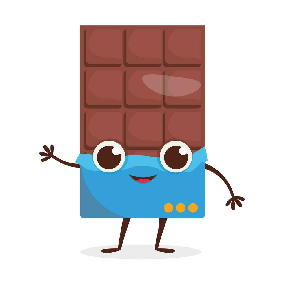mignonne dessert personnage Chocolat. vecteur graphique.