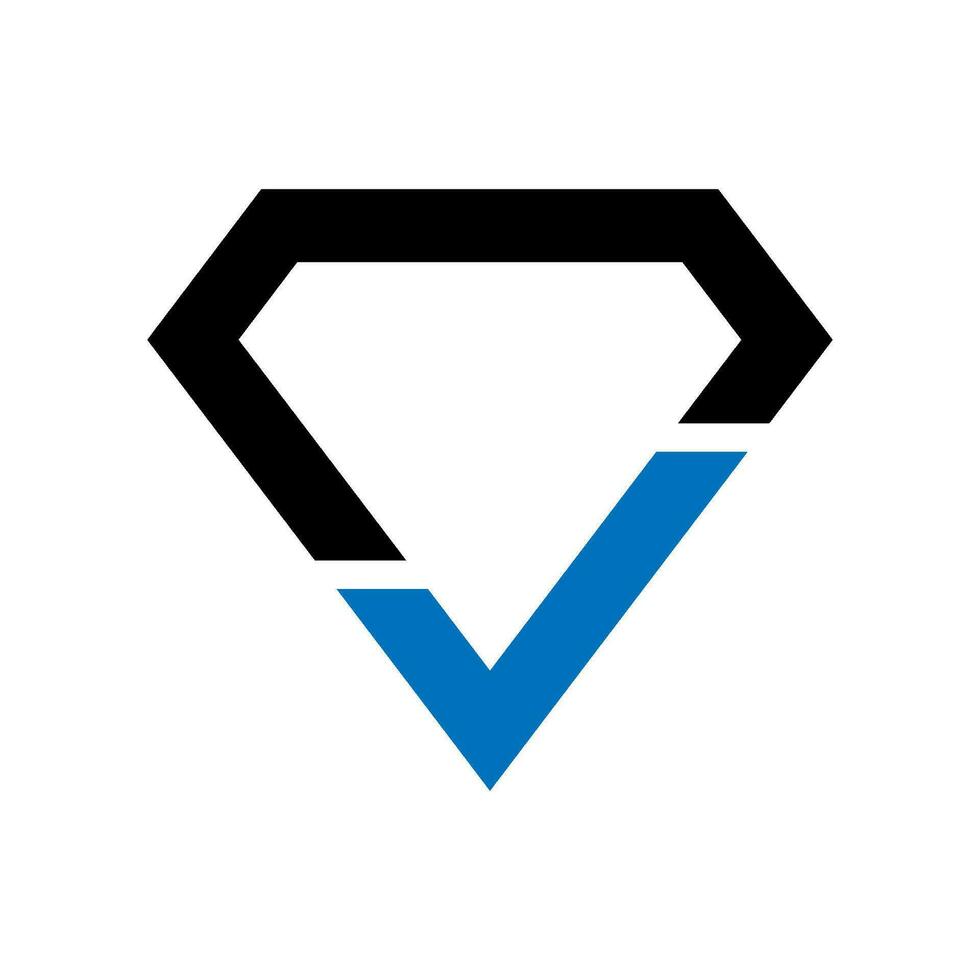 diamant vecteur logo modèle