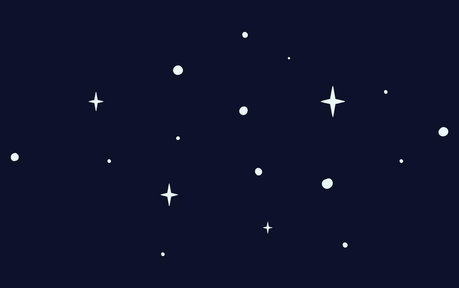 étoiles dans le foncé ciel à minuit vecteur art et illustration