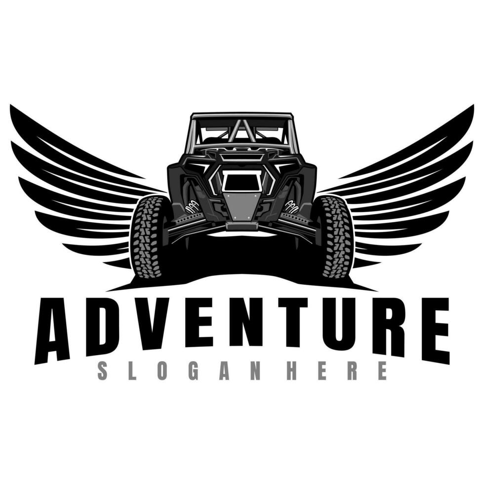 vecteur de conception de logo de club social utv offroading