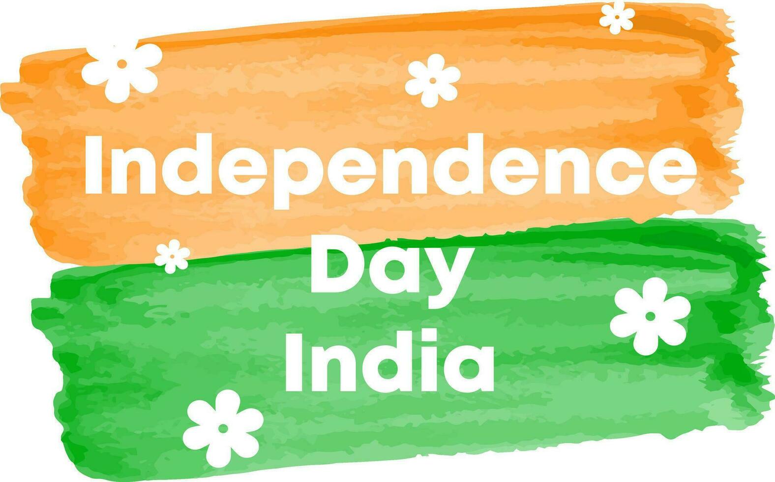 indépendance journée Inde avec aquarelle brosse accident vasculaire cérébral Contexte. modèle conception pour affiche, bannière, carte, couverture vecteur